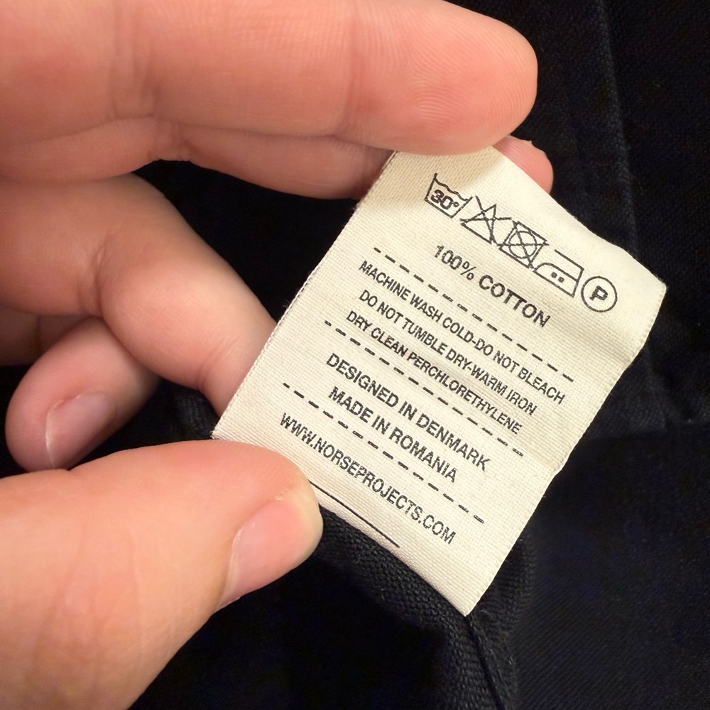 Norse Projects Black Button-Down Shirt with Chest Pocket - Picture 9 of 9